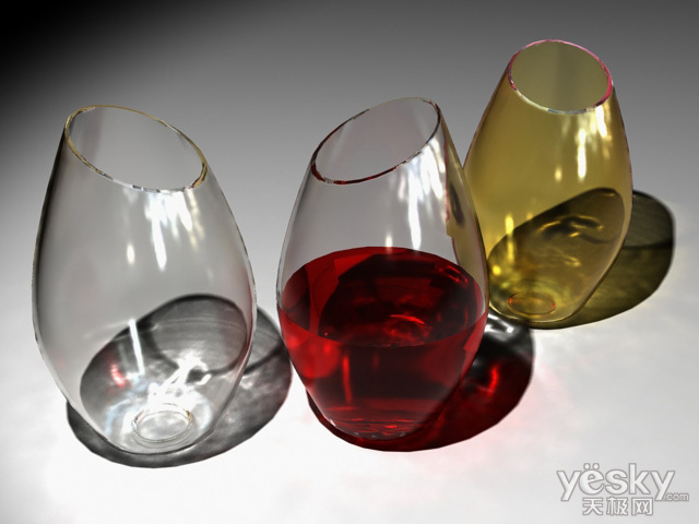 alt="3dsMAX和Vary渲染制作透明玻璃酒杯_天极设计在线整理"